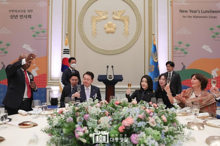 South Korea President Yoon hosts New Year’s luncheon for Diplomats in Korea