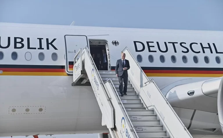 German Chancellor Olaf Scholz arrived today in India for two-day visit