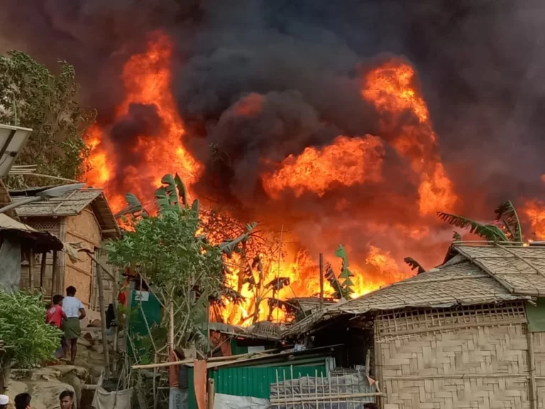 Fire hits crowded Rohingya refugee camp in southern Bangladesh, 2,000 shelters damaged