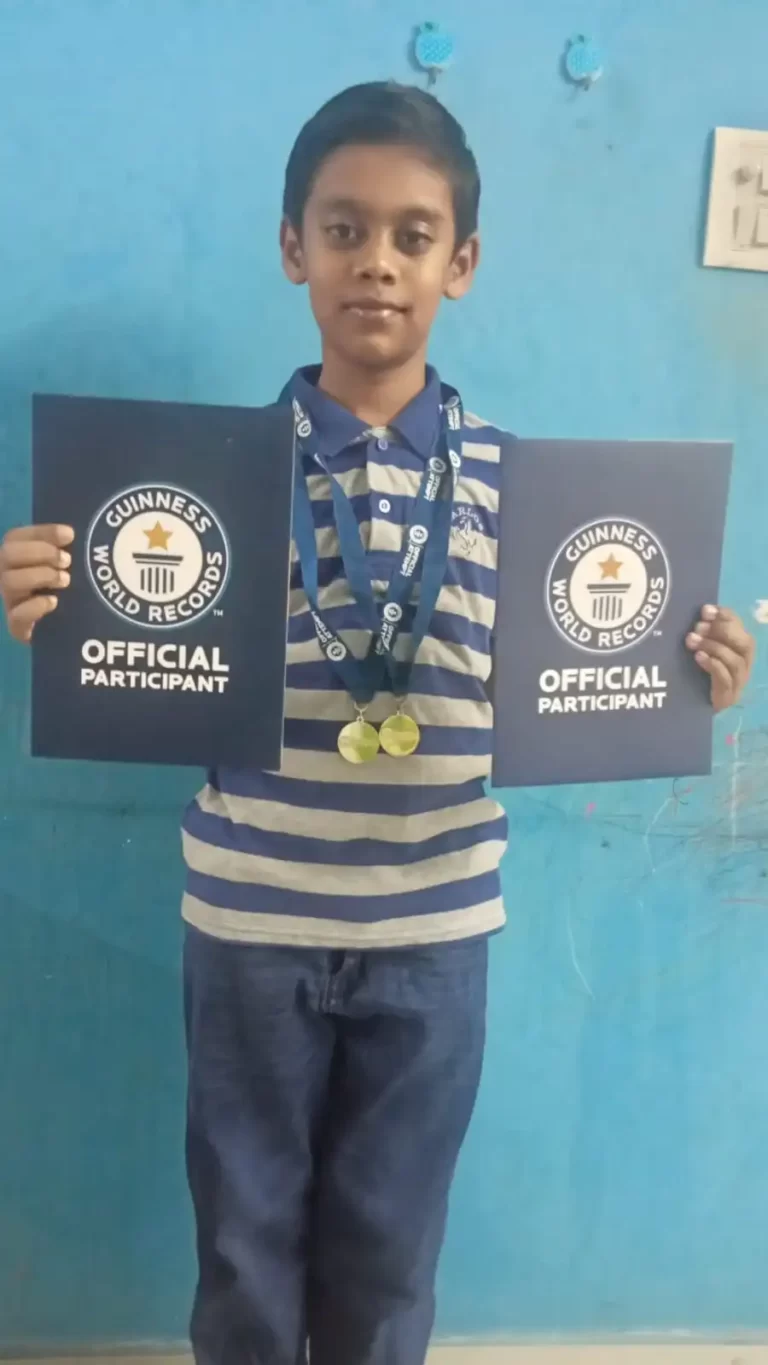 Anish,10 years old boy achieved 40 world records