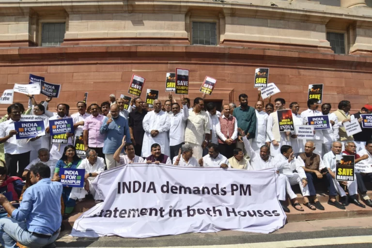 India’s opposition targets Modi in their no-confidence motion over ethnic violence in Manipur state