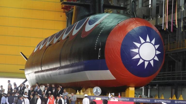 Taiwan unveils first domestically made submarine to help defend against possible Chinese attack