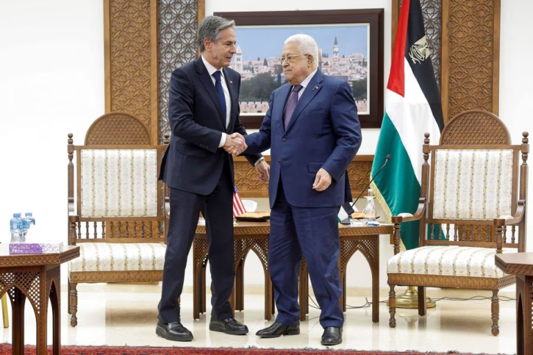 Blinken meets Palestinian leader Mahmoud Abbas in the West Bank in the latest stop on his diplomat push on the Israel-Hamas war
