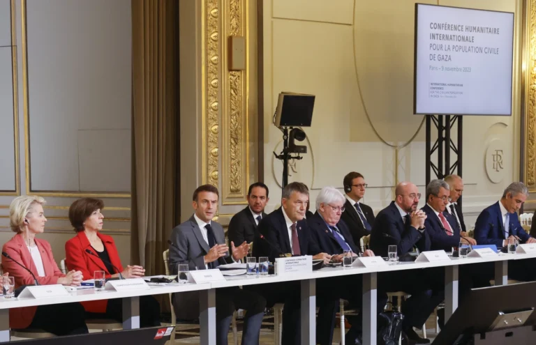 French President Macron hosts Gaza aid conference and appeals to Israel to protect civilians