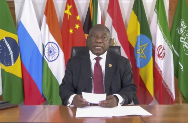 South African leader accuses Israel of war crimes, Putin and Xi strike more cautious note at meeting