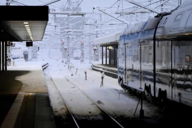 Most of flights cancelled or delayed at Munich airport in Germany following severe snowstorm