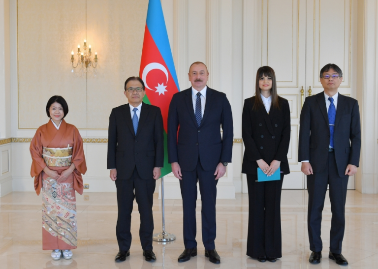 President of Azerbaijan Ilham Aliyev accepted credentials of ambassador of Japan, Luxembourg, & Peru