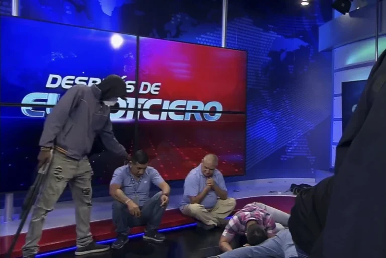 Violence Erupts in Ecuador as Masked Intruders Disrupt Live TV Broadcast