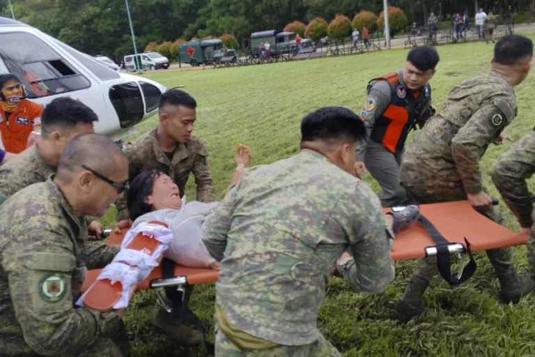 A landslide hits a village in the southern Philippines, leaving 7 dead and 48 missing