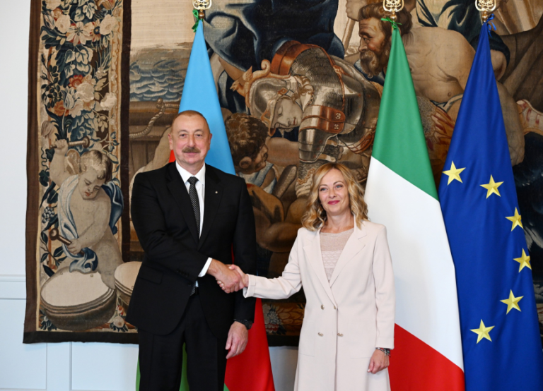 “Azerbaijani President Ilham Aliyev Meets with Italian Prime Minister Giorgia Meloni in Rome”