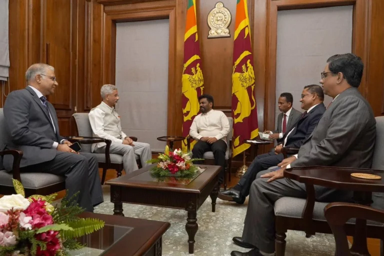 India’s foreign minister becomes the first such dignitary to visit Sri Lanka since the election