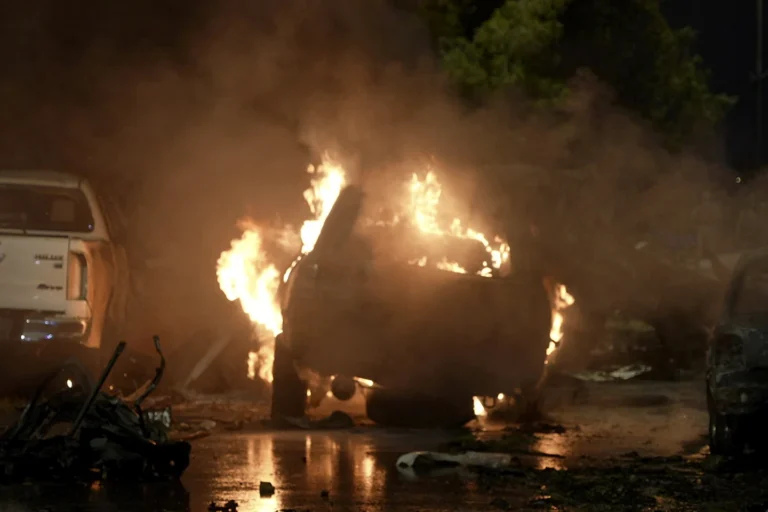 A massive blast outside Karachi Airport in Pakistan injures at least 8