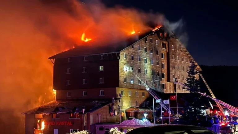 At least 66 dead and 51 injured in a hotel fire at a ski resort in northwestern Turkey