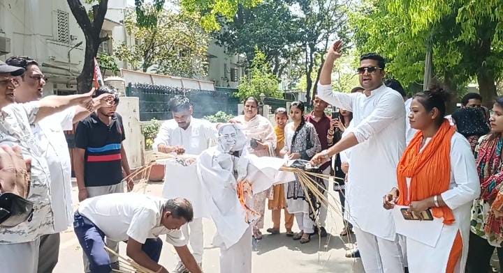 NCP Ajit Pawar Faction Stages Protest in Delhi Over Law and Order Breakdown in West Bengal