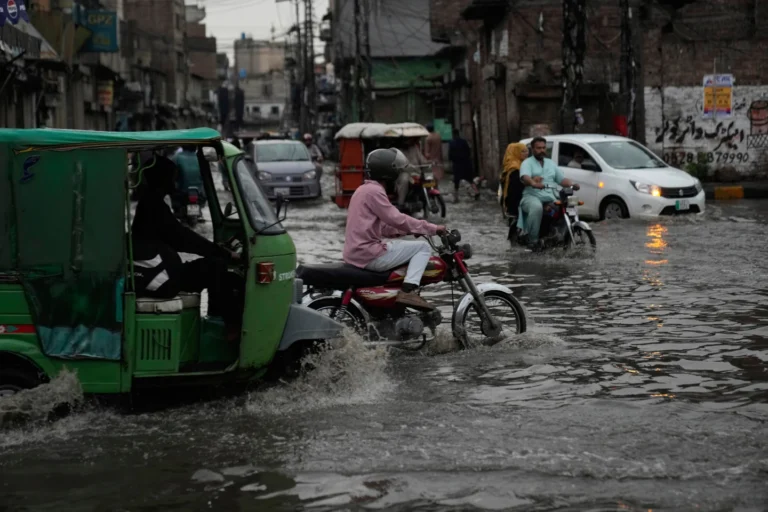 A week of heavy rains and floods across Pakistan kills 46 people including 13 family members