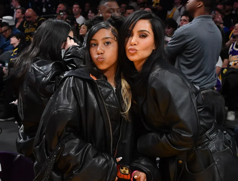 Kim Kardashian and Daughter North Twin in All-Black Looks During Stylish Night Out in Rome