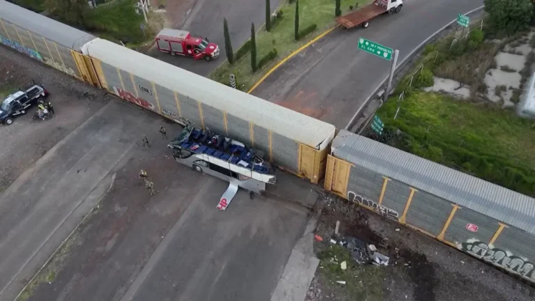 At Least 10 Dead, 60 Injured as Passenger Bus Hit by Freight Train in Mexico