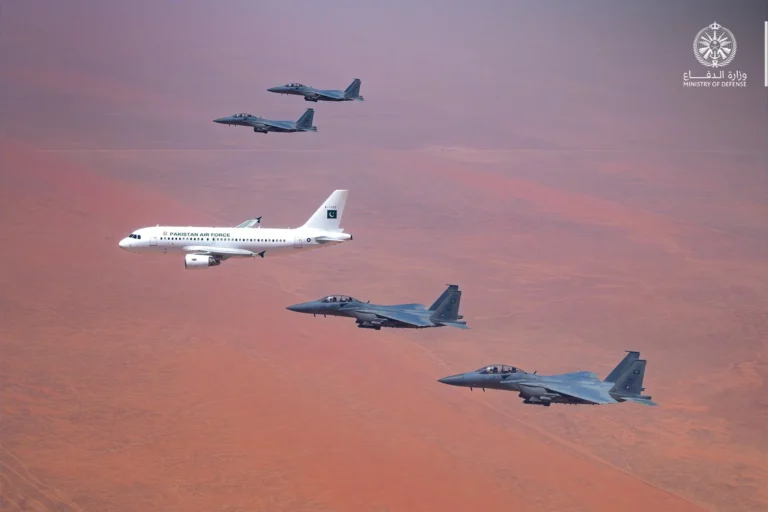 Saudi Fighter Jets Escort Pakistan PM Shehbaz Sharif’s Aircraft to Riyadh